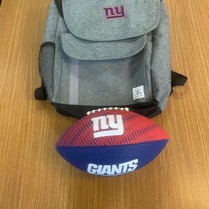 New York Giants Red & Blue Junior Football and  Official Backpack